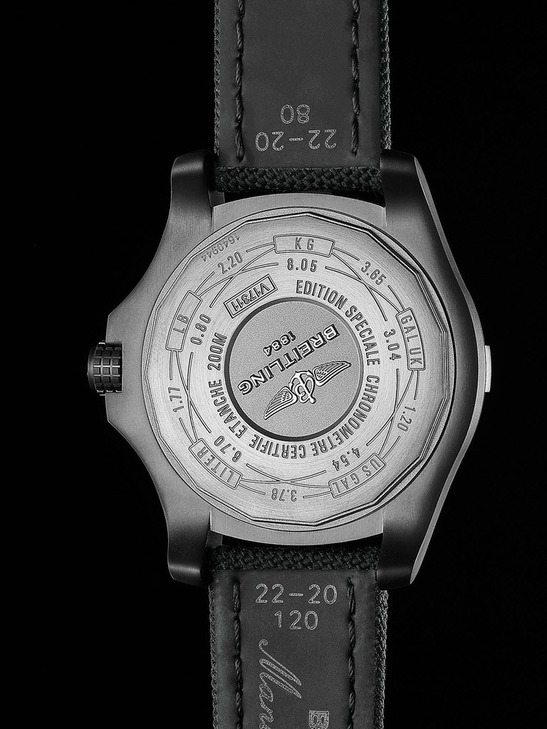 Breitling Avenger Blackbird 44 Men's V1731110-BD74-109W Watch - Case Back