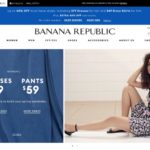Banana Republic home page screenshot on April 13, 2019