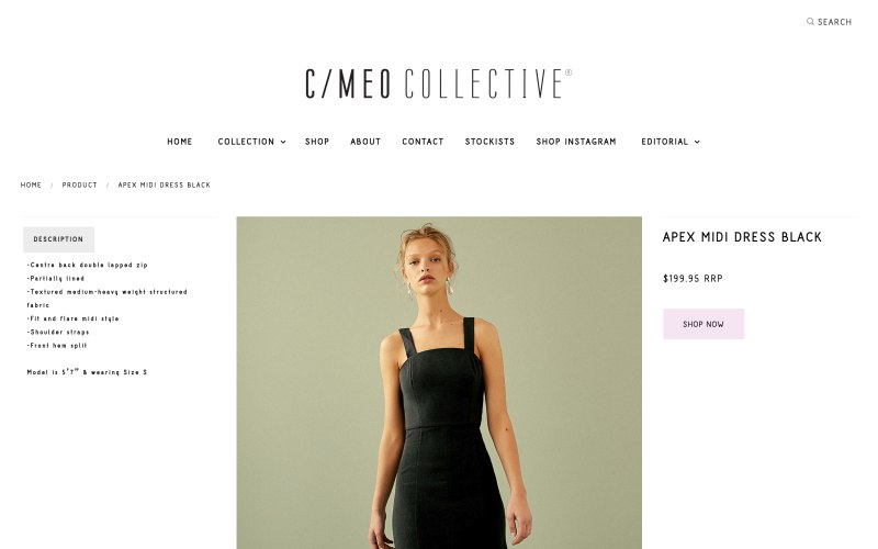 C:Meo Collective product page screenshot on April 24, 2019
