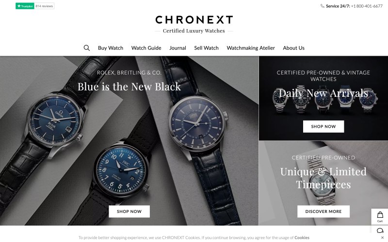 Chronext home page screenshot on April 16, 2019