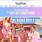 boohoo home page screenshot on April 11, 2019