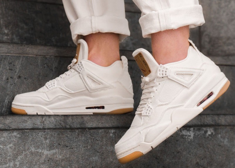 air jordan 4 white levis