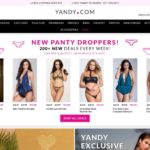 Yandy home page screenshot on May 15, 2019